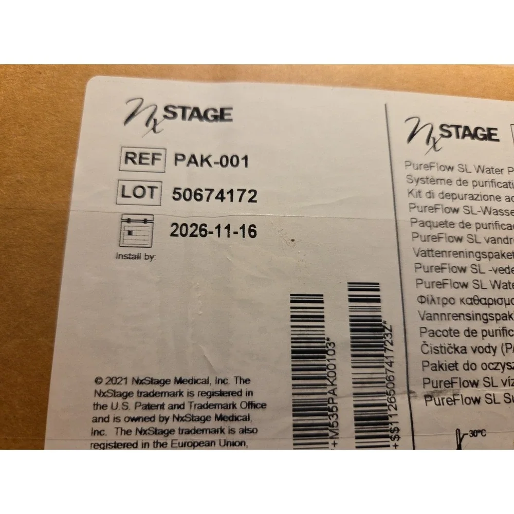 Pureflow SL Water Purification Pack Nxstage‎